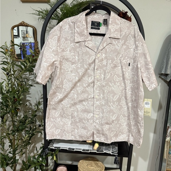 Dockers Men's Pink Floral Casual Shirt size xl - Picture 1 of 9
